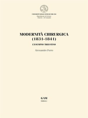 cover image of Modernità chirurgica (1831-1841)